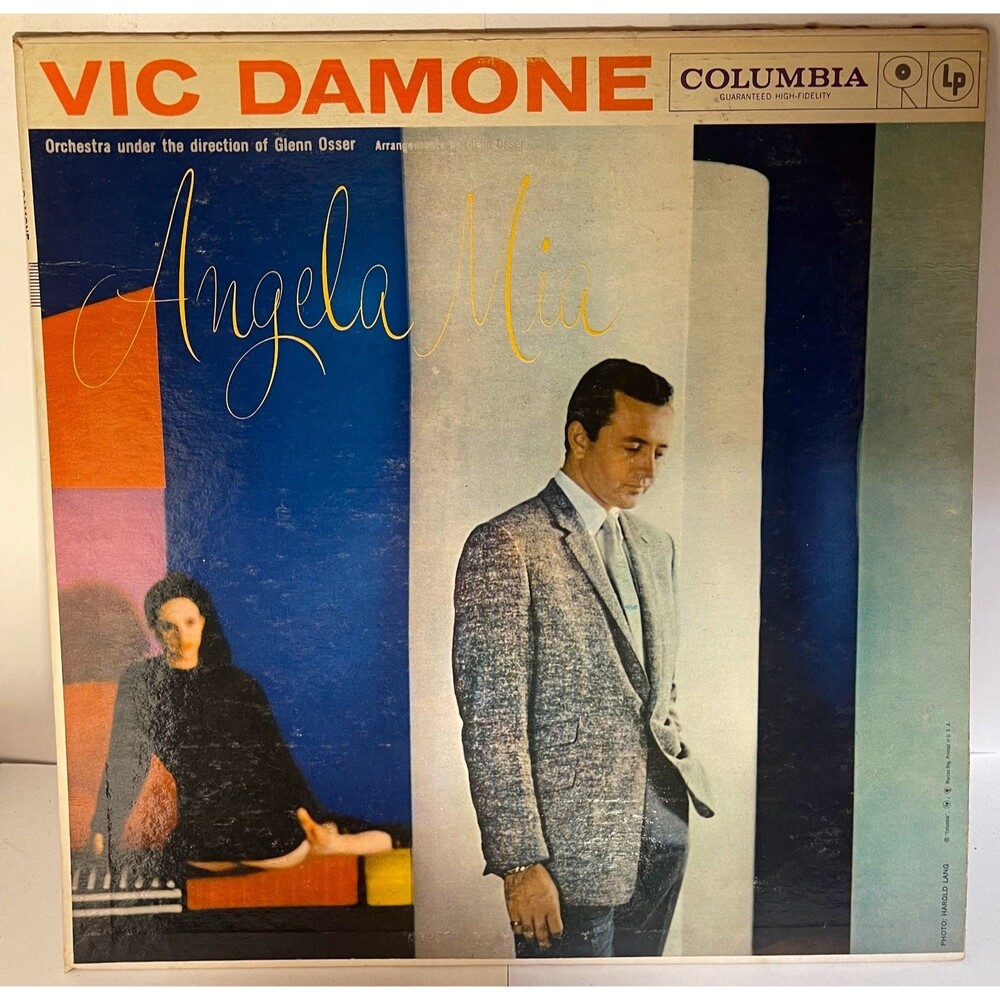 Vic Damone ‎– Angela Mia - 1958 - Columbia ‎CL 1088 Vinyl LP VG+